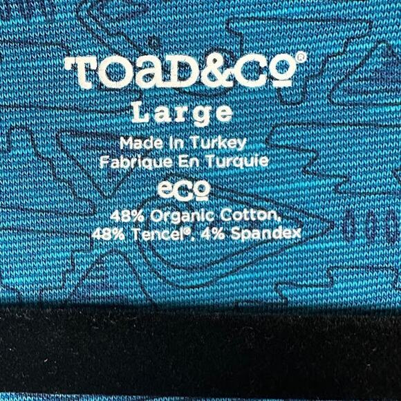 Toad And Co Dress Womens Large Blue Aztec Short Sleeve Outdoor Nature Hiking - Picture 4 of 12